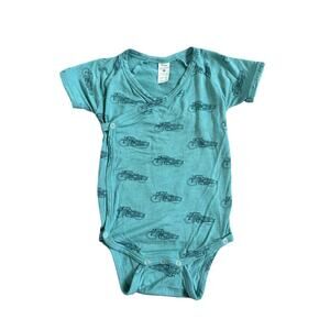 Kate Quinn Bamboo Collection Motorcycle Kimono Onesie | 6-12M